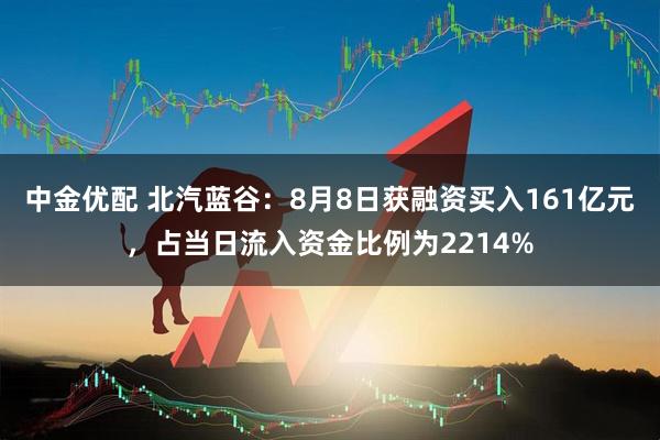 中金优配 北汽蓝谷：8月8日获融资买入161亿元，占当日流入资金比例为2214%